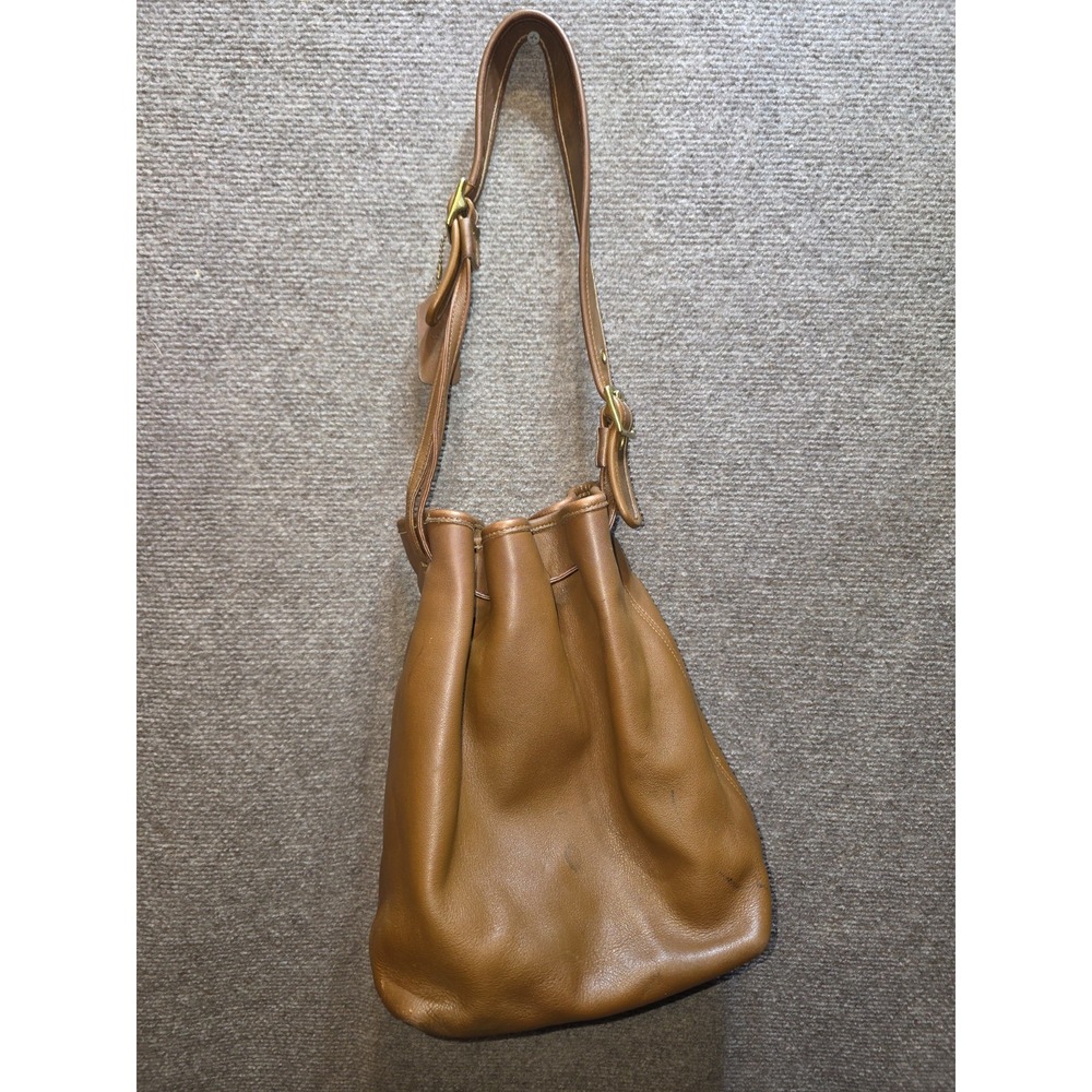 Vintage coach legacy brown leather bucket bag 9165 - 12"x12"